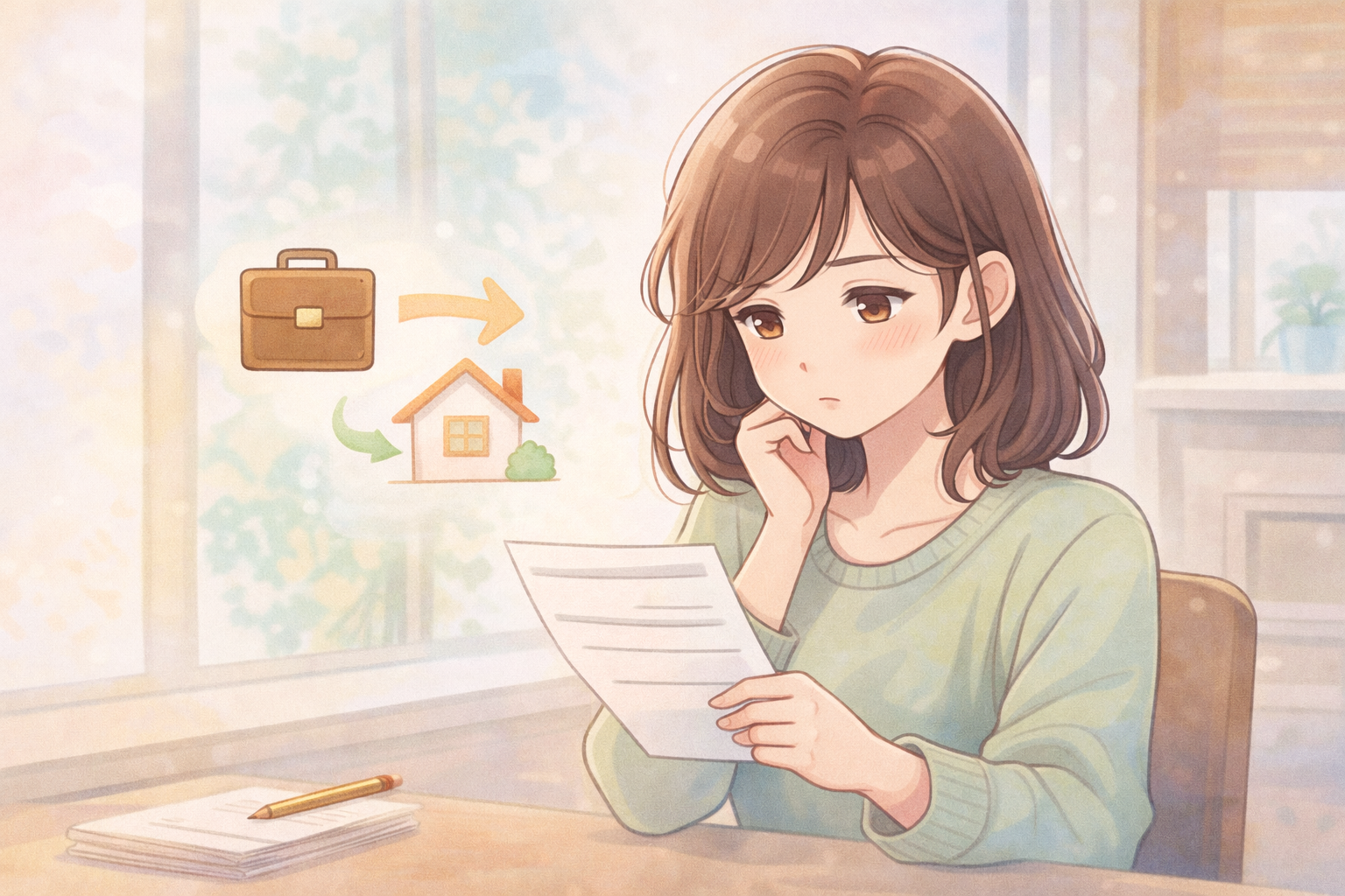 迷っている女の子